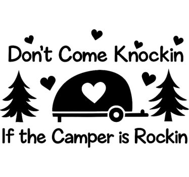 Caravan sticker grappig "kom niet kloppen" - TenStickers