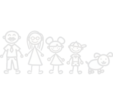 Autosticker gelukkige hart familie - TenStickers