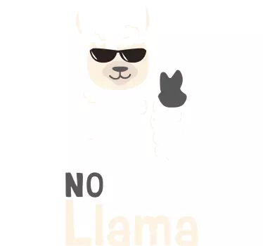 Geen drama lama auto sticker - TenStickers