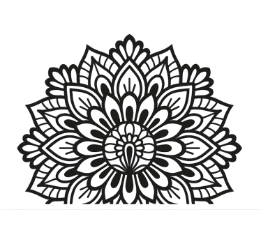 Caravan sticker lotus stijl mandala - TenStickers