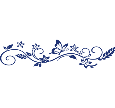 Caravan sticker cerulean vlinder versiering - TenStickers