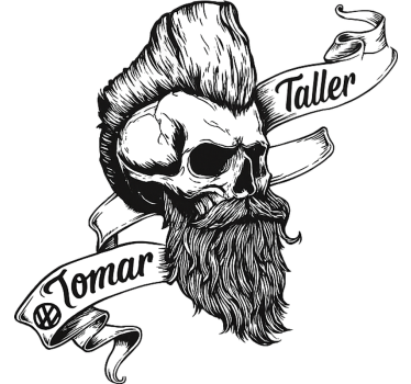 Caravan sticker gritty man skull - TenStickers