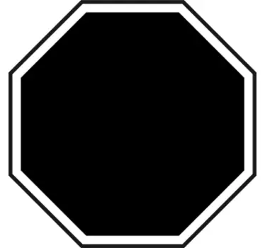 Krijtbord sticker verkeersbord stop - TenStickers