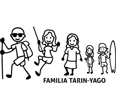 Autosticker buitenfamilie evolutie - TenStickers