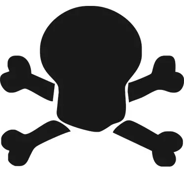 Krijtbord sticker piratenschedel - TenStickers