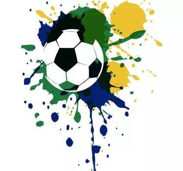 Muursticker voetbal graffiti - TenStickers