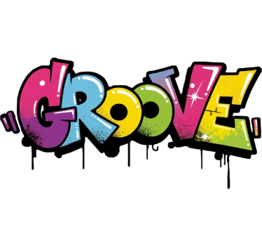 Autosticker gestileerde funky graffiti - TenStickers