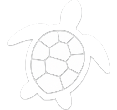 Auto sticker witte schildpad - TenStickers