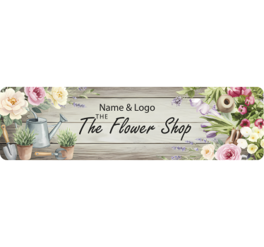 Autosticker naam en logo bloemenwinkel - TenStickers