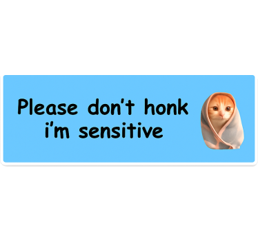 Autosticker laat alsjeblieft je toeter achterwege - TenStickers