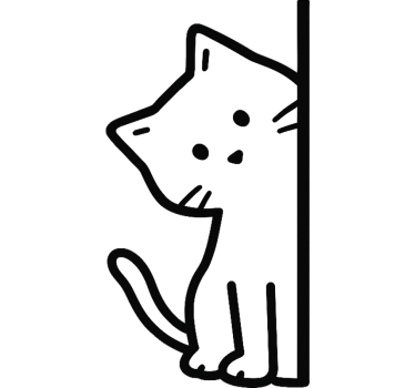 Autosticker schattige eenvoudige kat - TenStickers