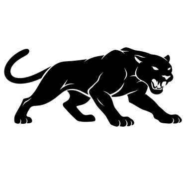 Autosticker scherpe tanden zwarte panter - TenStickers