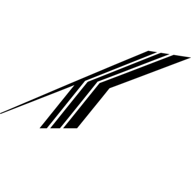 Autosticker fierce monochrome snelheidsstreep - TenStickers