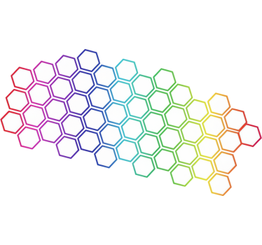 Autosticker heldere kleurrijke hexagonale vormen - TenStickers