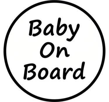 Autosticker eenvoudig "baby aan boord" - TenStickers