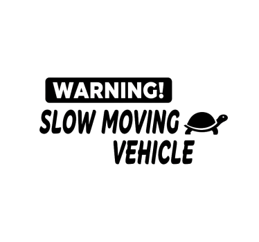 Autosticker waarschuwing langzaam rijdend voertuig - TenStickers