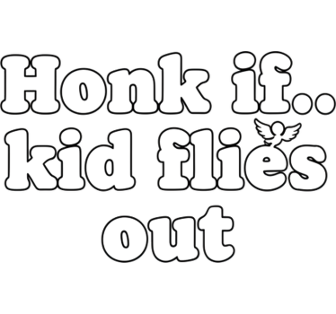 Autosticker honk als…kind vliegt - TenStickers