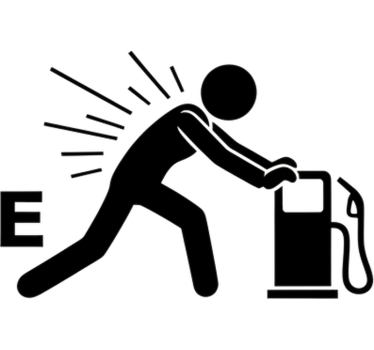 Autosticker strijd om de brandstoftank - TenStickers