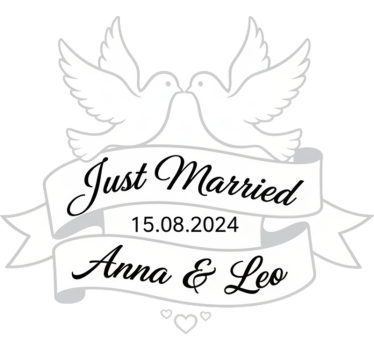 Autosticker "net getrouwd" liefdesduiven - TenStickers