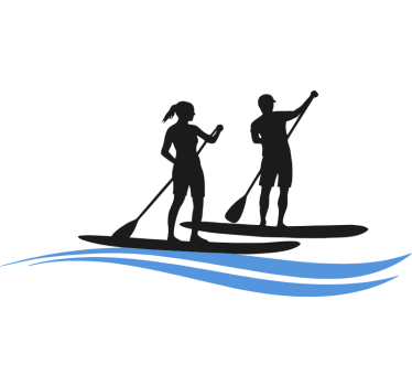 Camper sticker actieve paddleboard duo - TenStickers