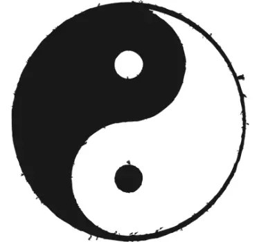 Krijtbord sticker Yin en Yang - TenStickers