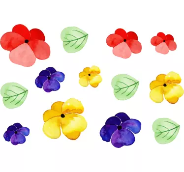 Fiets stickers bloemen patroon - TenStickers