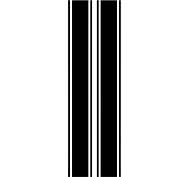 Autosticker smooth racing stripes - TenStickers