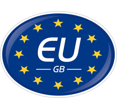 Autosticker grensoverschrijdende nationaliteitsidentificatie - TenStickers