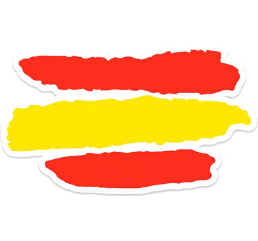 Autosticker spanje vlag penseelstreek - TenStickers