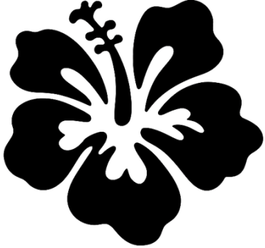 Autosticker exotische eilandbloem - TenStickers