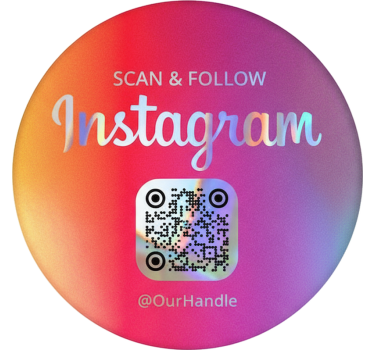 Sticker regenboog instagram qr-code - TenStickers