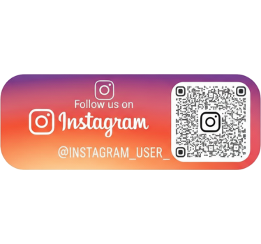 Sticker sunset gradient instagram qr - TenStickers