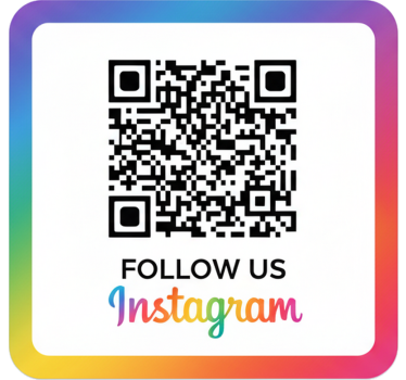 Sticker instagram regenboogrand qr - TenStickers