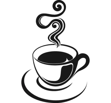 Muursticker keuken met kopje koffie - TenStickers
