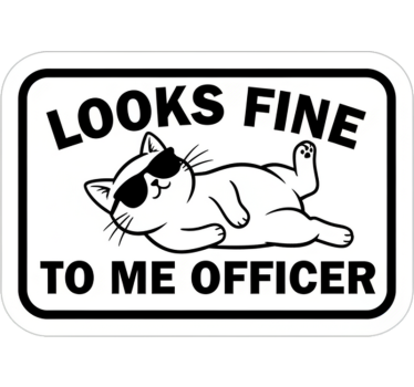 Autosticker ziet er prima uit voor u agent - TenStickers
