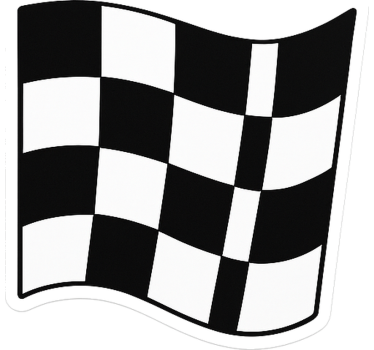 Autosticker startvlag voor racen - TenStickers