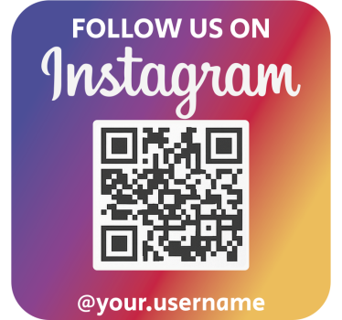 Sticker kleurrijke vierkante instagram qr - TenStickers