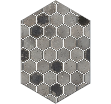 Tegelsticker donker hexagonaal marmer - TenStickers