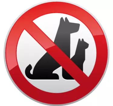 Sticker teken dieren niet toegelaten - TenStickers