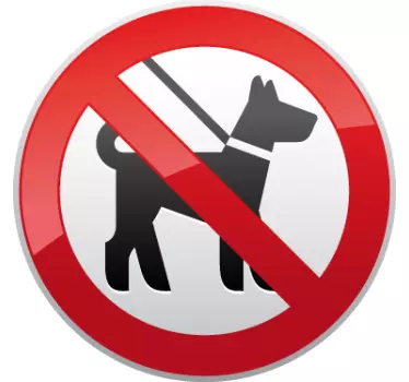 Sticker verbodsbord honden niet toegelaten - TenStickers
