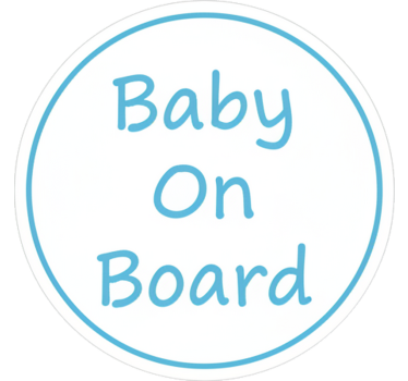 Autosticker minimalistische baby aan boord - TenStickers