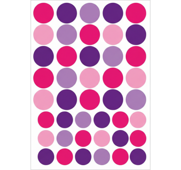 Fiets sticker paarse en roze stippen - TenStickers