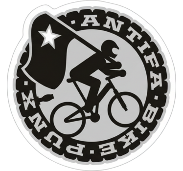 Fiets sticker antifa statement - TenStickers