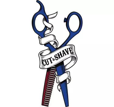 Bedrijfsstickers spiegel tekst cut & shave - TenStickers