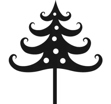 Kerstboom simpel sticker - TenStickers