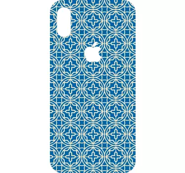 Iphone sticker blauwe geometrische patroon - TenStickers