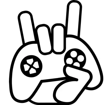 Gamer icoon videogame sticker - TenStickers