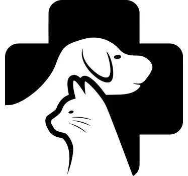 Logo voor dierenverzorging etalage sticker - TenStickers