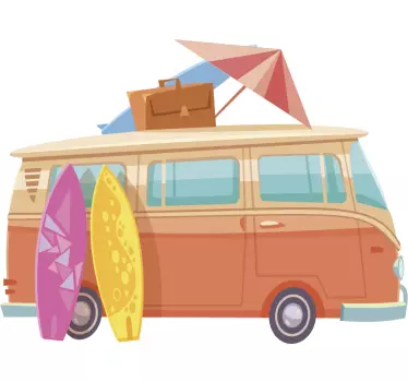 Prachtige zomer van surf sticker - TenStickers