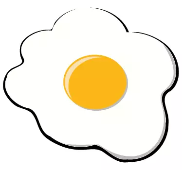 Muursticker keuken Spiegelei - TenStickers